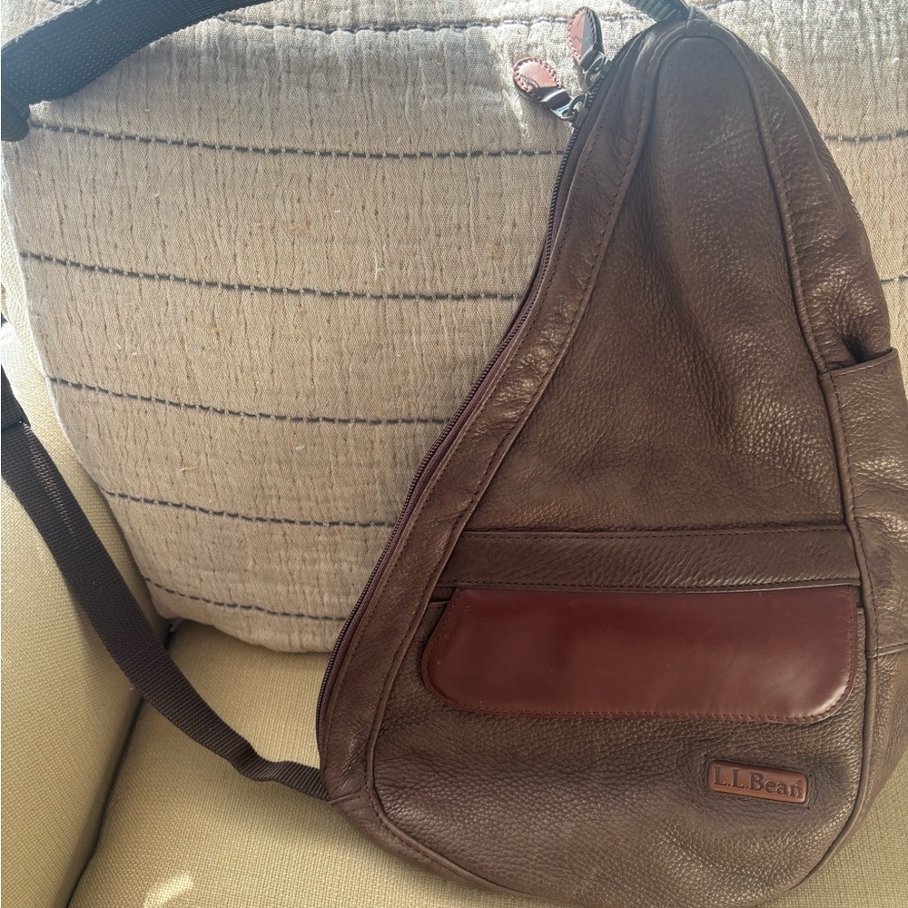 L.L. Bean Brown Leather Bag